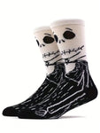 POTDEMIEL 2 Pairs Of Zombie Bride Comfy Cartoon Crew Socks  Anti-Odor, Sweat Absorption, Breathable, Fashion Halloween Style - Perfect For Gifts, Parties, Daily Wearing, Casual Events Disney Characters