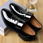 Mens Dress Shoes Formal Business Oxford High Gloss Patent Leather Slip On Loafers Comfortable Shoe For Men