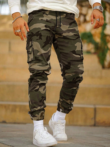 Men's Fashionable Multi-Pocket Outdoor Casual Camo Cargo Pants