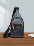 Chest Bag PU Male Crossbody Bag Ins Fashion Brand Sports Student Leisure Boy Crossbody Bag Small Backpack Halloween Christmas Gift For Men College Bag Fanny Pack Bag For Men Belt Bag Bum Bag Winter Christmas Gifts Sling Bag For Men - MapleCo