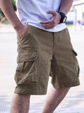 Manfinity Loose Fit Men's Flap Pocket Side Cargo Shorts