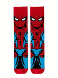 Disney 2 Pairs Of Comfortable Men's Superhero Socks - Soft, Breathable, Calf Socks Elastic, Moisture Wicking, Stylish - Perfect For Gift-Giving, Parties, Everyday Wear, Casual Occasions Spider-Man - Venom Socks