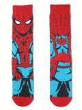 Disney 2 Pairs Of Comfortable Men's Superhero Socks - Soft, Breathable, Calf Socks Elastic, Moisture Wicking, Stylish - Perfect For Gift-Giving, Parties, Everyday Wear, Casual Occasions Spider-Man - Venom Socks