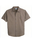 Men's Linen Beach Summer Casual Button Down Shirt Short Sleeve Shirts