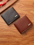 1-2pcs Men's PU Leather Wallet, Large Capacity And Multiple Card Slots, Can Store Large Bills, Simple Coin Pocket, Credit Card, Bank Card, ID Card Photo Slot, Business Casual Style, An Ideal Gift For Men's Birthday Or Partner