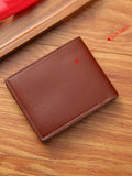 1-2pcs Men's PU Leather Wallet, Large Capacity And Multiple Card Slots, Can Store Large Bills, Simple Coin Pocket, Credit Card, Bank Card, ID Card Photo Slot, Business Casual Style, An Ideal Gift For Men's Birthday Or Partner