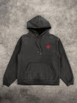 Men's Distressed Gothic Style Print Casual Hoodie