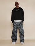 SUMWON Loose Fit All Over Printed Cargo Pant - MapleCo