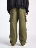 Manfinity StreetEZ Men's Casual Solid Color Cargo Pants