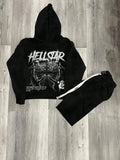 Men's Trendy High Street Dark Grunge HELLSTAR Casual Printed Sweatshirt