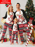 Men's Christmas Pajamas Set, Holiday Party Family Matching Reindeer - MapleCo