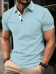 Manfinity Men's Color-Block Polo Shirt