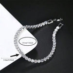 1pc Cubic Zirconia Inlaid Tennis Chain Bracelet, Hip-Hop Jewelry Gift Unisex, Suitable For Daily Parties Halloween