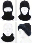 Ski Mask For Men Winter Knitted Windproof Neck Full Face Mask Balaclava Hats 1 Hole Ski Mask Fleece For Men Winter Favors Face Scarf Winter Christmas Thanksgiving New Years Holiday Gifts