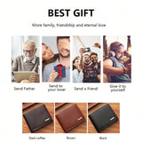 1-2pcs Men's PU Leather Wallet, Large Capacity And Multiple Card Slots, Can Store Large Bills, Simple Coin Pocket, Credit Card, Bank Card, ID Card Photo Slot, Business Casual Style, An Ideal Gift For Men's Birthday Or Partner