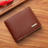 1-2pcs Men's PU Leather Wallet, Large Capacity And Multiple Card Slots, Can Store Large Bills, Simple Coin Pocket, Credit Card, Bank Card, ID Card Photo Slot, Business Casual Style, An Ideal Gift For Men's Birthday Or Partner