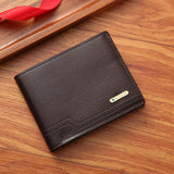 1-2pcs Men's PU Leather Wallet, Large Capacity And Multiple Card Slots, Can Store Large Bills, Simple Coin Pocket, Credit Card, Bank Card, ID Card Photo Slot, Business Casual Style, An Ideal Gift For Men's Birthday Or Partner