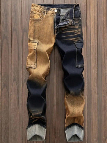 Men's Fashion Gradient Color Workwear Jeans