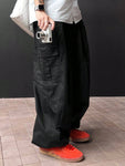 DAZY Men's Solid Color Casual Long Pants With Big Pockets For Daily Wear, Autumn