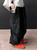 DAZY Men's Solid Color Casual Long Pants With Big Pockets For Daily Wear, Autumn