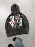 Men's Vintage Style Fun Casual Letter Print Hooded Sweatshirt