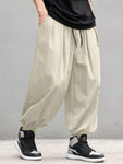 Manfinity EMRG Solid Color Drawstring Jogger Pants With Pockets