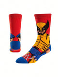 POTDEMIEL 2 Pairs Of Superhero Images Wolverine And Deadpool Socks Comfortable Cartoon Crew Socks Are Odor-Proof, Sweat-Wicking, Breathable, And Stylish - Perfect For Gifts, Parties, Everyday Wear, And Casual Events In The Marvel Heroes Series