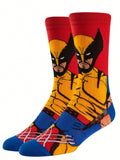 POTDEMIEL 2 Pairs Of Superhero Images Wolverine And Deadpool Socks Comfortable Cartoon Crew Socks Are Odor-Proof, Sweat-Wicking, Breathable, And Stylish - Perfect For Gifts, Parties, Everyday Wear, And Casual Events In The Marvel Heroes Series