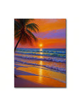 1pcs Beach Canvas Wall Art Stretched Picture For Living Room Bedroom Home,Sunset Seascape Wall Art Canvas Print Painting Home Wall Decor Artwork Framed Ready To Hang