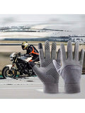 1 Pair Unisex Winter Waterproof Bicycle Gloves Outdoor Sports Skiing Running Motorcycle Touch Screen Wool Warm Anti-Slip Full-Finger Gloves Christmas Thanksgiving New Years Holiday Gifts