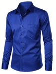 SANOPY Men's Casual Business Slim Fit Dress Shirt With Pockets