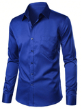 SANOPY Men's Casual Business Slim Fit Dress Shirt With Pockets