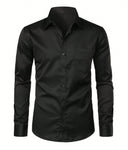 SANOPY Men's Casual Business Slim Fit Dress Shirt With Pockets