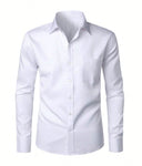 SANOPY Men's Casual Business Slim Fit Dress Shirt With Pockets