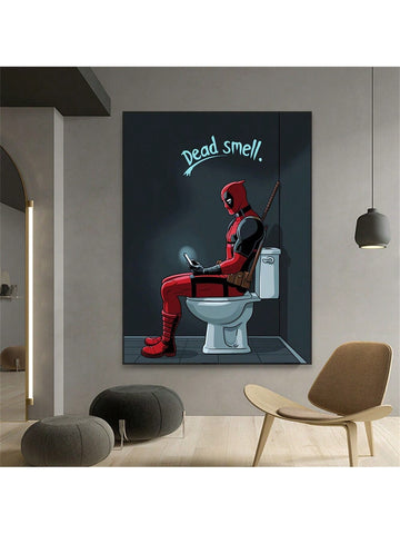 1pc Disney Deadpool Funny Wall Poster Smile Hero HOWall Canvas Art Custom Color Comparator Home Bathroom Decoration Frameless