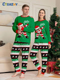 2pcs/Set Women Christmas Santa Claus Print Top