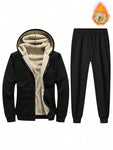 Men Zip Up Thermal Lined Hoodie