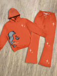 Manfinity EMRG Men's Letter Print Long Sleeve Hoodie And Sweatpants Set, Casual, Autumn