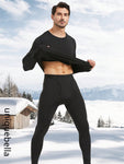 UNIQUEBELLA Thermal Underwear For Men Long Johns With Fleece Lined, Base Layer Men Cold Weather Top Bottom, Sports - MapleCo