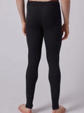 Mens Thermal Fleece Lined Leggings - Insulated Winter Warmth For Sports, Yoga