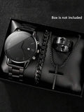 4pcs/Set,Men's Quartz Watch - MapleCo