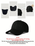 1pc "IT IS" Printed Adjustable Baseball Cap, Suitable For Outdoor, Sun Protection, Casual Wear. Fits Men