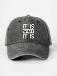 1pc "IT IS" Printed Adjustable Baseball Cap, Suitable For Outdoor, Sun Protection, Casual Wear. Fits Men