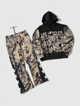 ROMWE Street Life 2pcs Men's Letter