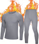 Thermal Underwear For Men, Super Warm Fleece Lined Mens Winter Base Layer Set Running Compression Long Johns