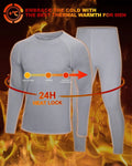 Thermal Underwear For Men, Super Warm Fleece Lined Mens Winter Base Layer Set Running Compression Long Johns