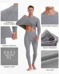 Thermal Underwear For Men, Super Warm Fleece Lined Mens Winter Base Layer Set Running Compression Long Johns