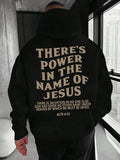 Jesus Creative Print Men's Long Sleeve Pullover Hoodie, Graphic Printed, Versatile For Sports, Commute And Casual Wear, Spring