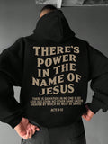 Jesus Creative Print Men's Long Sleeve Pullover Hoodie, Graphic Printed, Versatile For Sports, Commute And Casual Wear, Spring