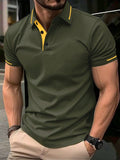 Manfinity Men's Color-Block Polo Shirt